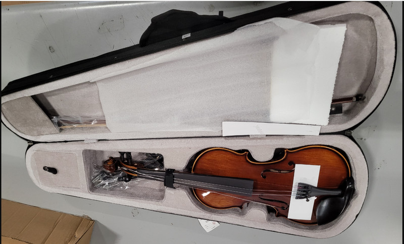 4/4 Full Size Violin Maple Wood with violin bow case ebony violin fittings