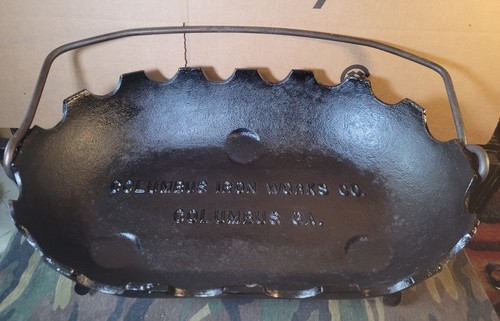 Vintage Columbus Iron Works Cast Iron Hibachi Style Portable Grill C-S-53 