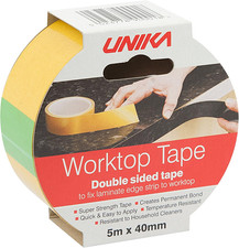 Double-Sided Worktop Adhesive Tape - for Use on Laminate End 5M * 40Mm