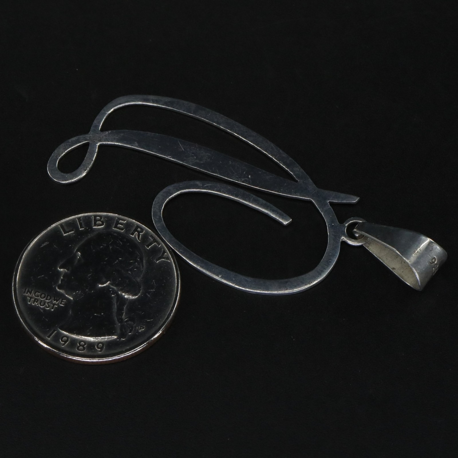 Sterling Silver - Diamond-Cut Cursive Initial "D"… - image 4