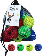 Tennis Balls for Dogs - 12 Pack Medium 2.5"-12 Pack, Regular - 4 Colors