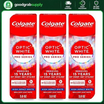Colgate Optic White Pro Series High Impact White Toothpaste 3 Pack 3.0 oz