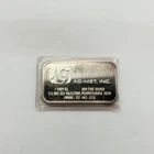 Vintage AG MET INC 1oz Silver Bar COURSE PEBBLE BACK NO SERIAL SEALED RARE!