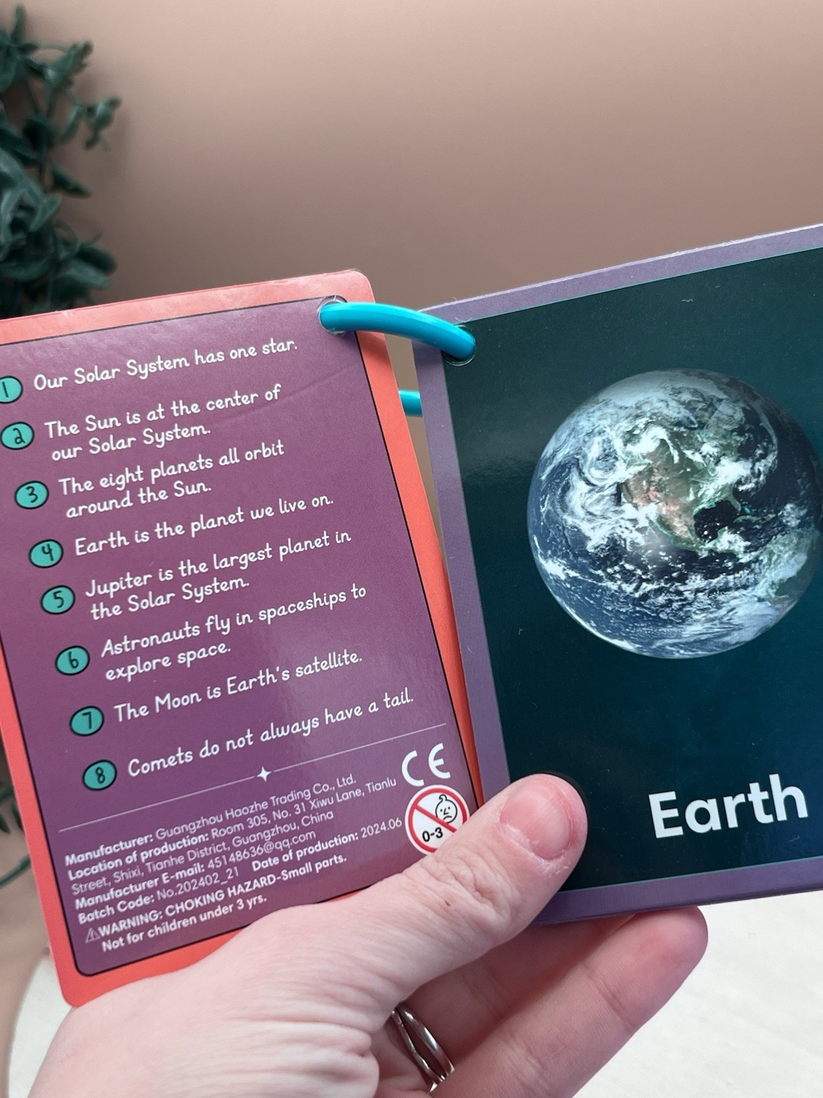 Solar System Flash Cards Educational Space Learning Toy Kids Montessori UK image 3