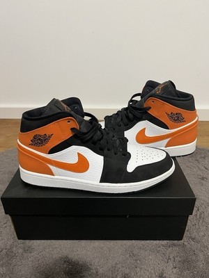 Air Jordan 1 mid | BLACK/STARFISH-STARFISH-WHITE NOIR/ETOILE DE MER | EU 45 UK10