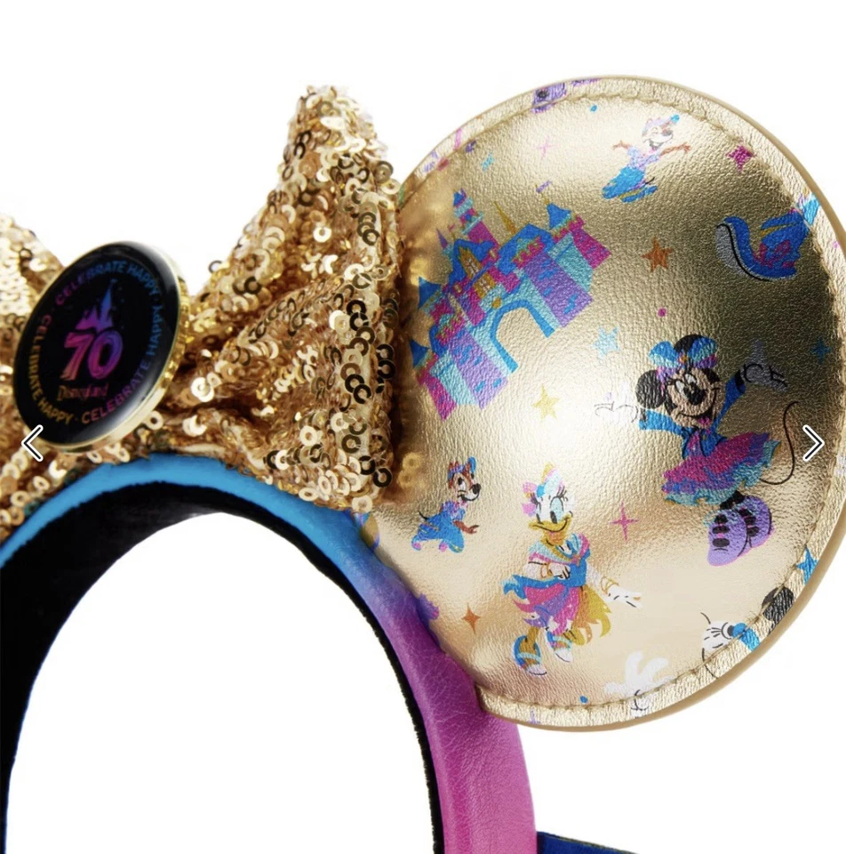 Loungefly Mickey Mouse  Disneyland 70th Anniversary Ears Headband Sold Out New - image 4 of 4