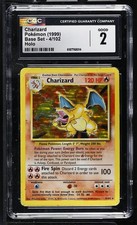 CGC 2 Charizard 4/102 Set Base Holo Carta Pokemon
