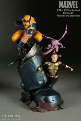 Diorama X-Men vs Sentinel # 3 Wolverine And Shadowcat Statue - SIDESHOW