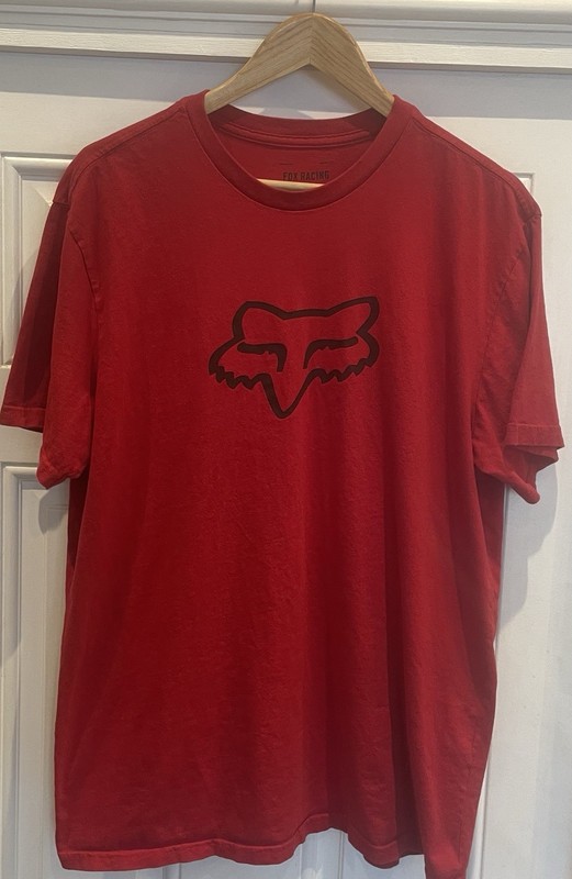 Fox Racing T Shirt Size XL Red Graphic Print 100% Cotton Short Sleeve