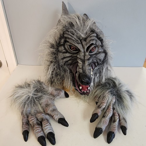 Werwolf Maske und Handschuhe Geist Halloween Kostüm Horror Saison