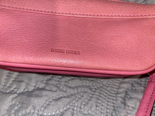 Bolso sin asas de muñeca de cuero rosa Rolfs para mujer estuche cosmético cambio cuero genuino - Imagen 10 de 10