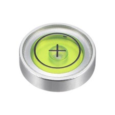 Round Bubble Level 14.5x3.8mm Mini Circular Bullseye Spirit Level, Silver Green