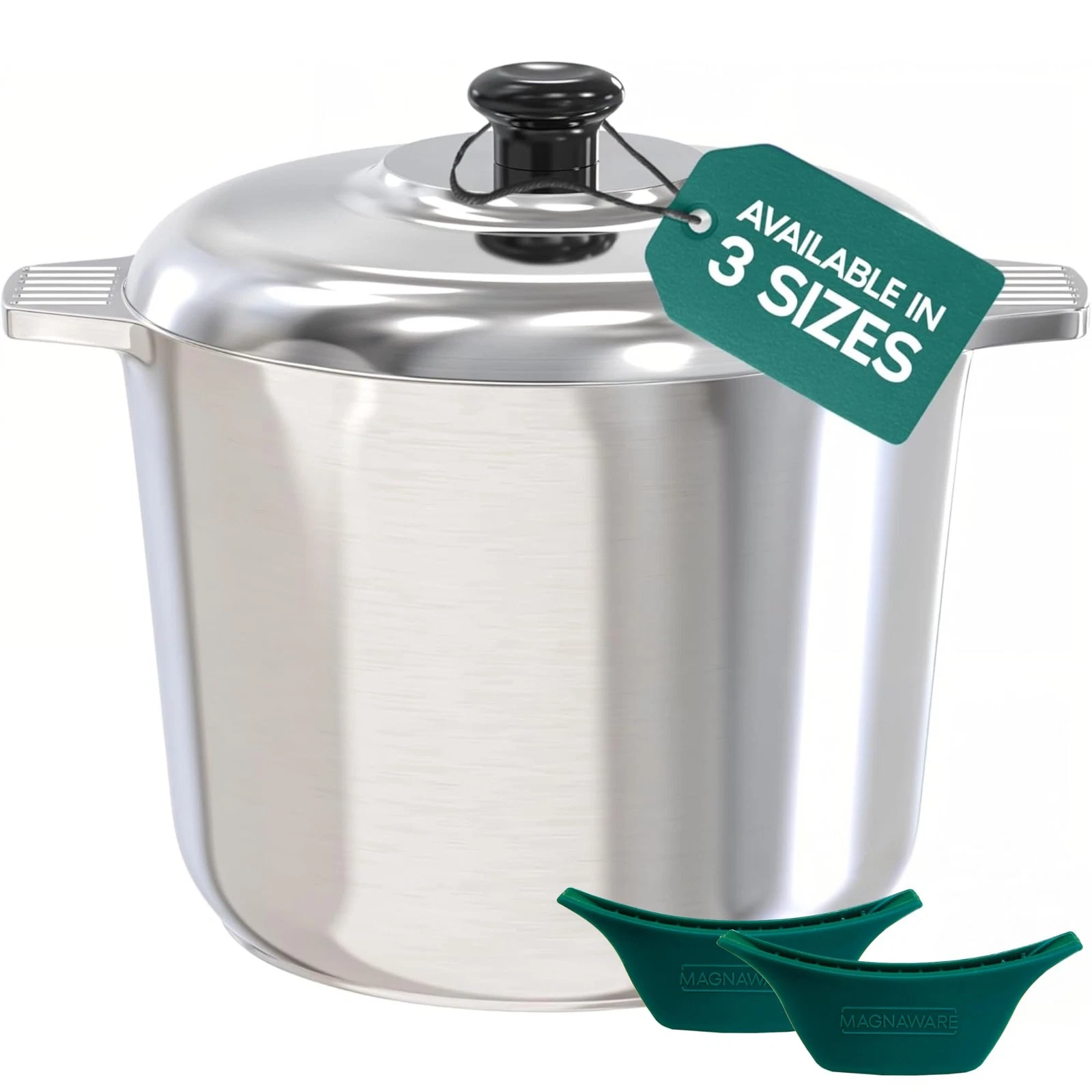 MAGNAWARE 10 Quart Cast Aluminum Stock Pot with Lid Durable & Lightweight So...