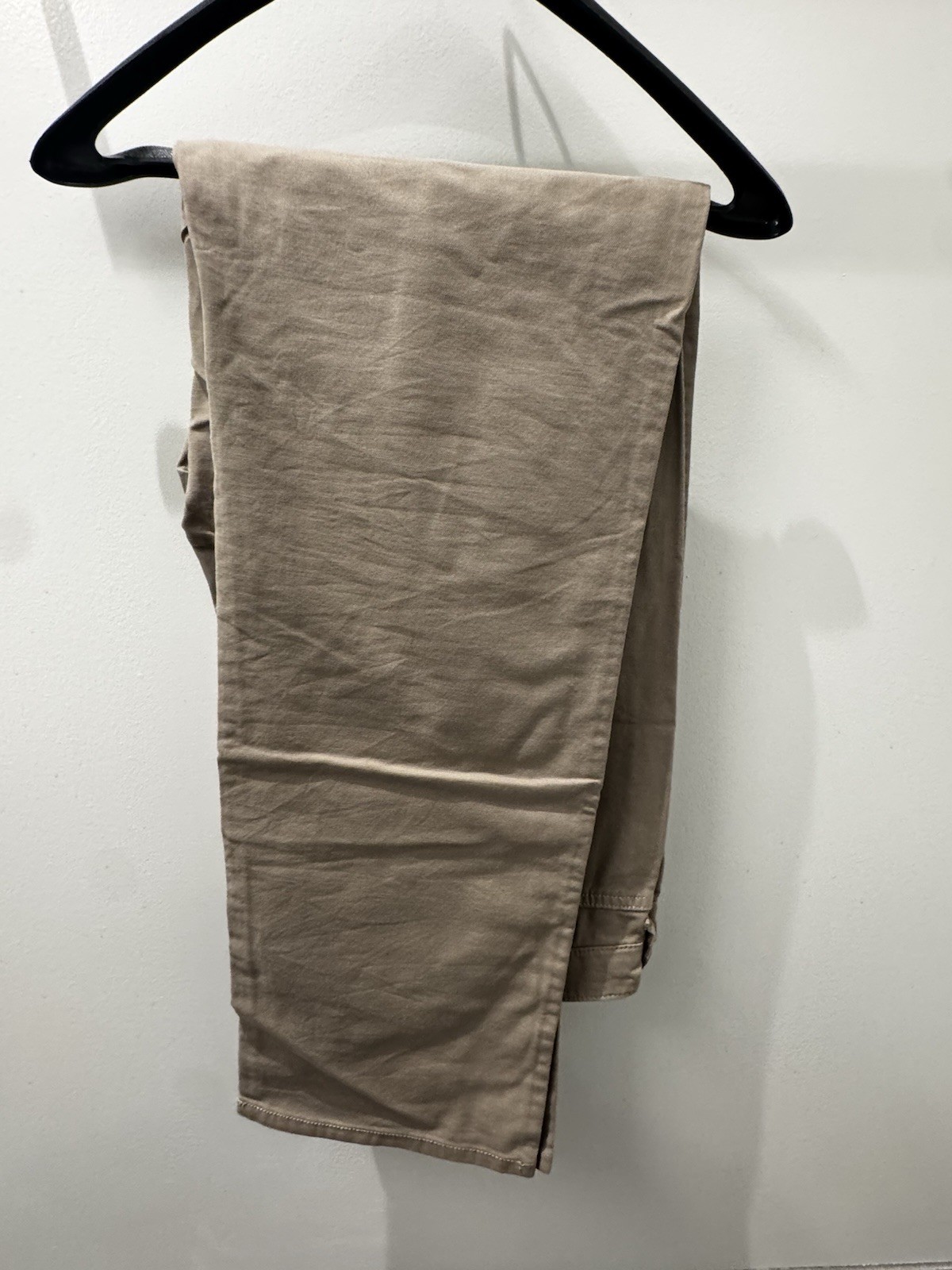 Beige Cotton Pants Solid Pattern Men's Regular Si… - image 2