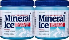 Mineral Ice Original Therapeutic Pain Relieving Gel 8oz PACK OF 2. FAST SHIPING
