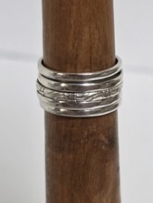 925 Sterling Silver Ring Spinner Fidget Meditation Handmade Jewelry Size 8.25