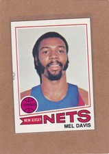 1977-78 TOPPS BASKETBALL WHITE BACK MEL DAVIS #38 NETS EXMT *A46167