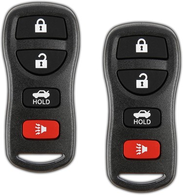KeylessOption Keyless Entry Remote Control Car Key Fob for 2-Pack, Black 