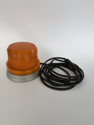 Wolo 3050A 3 5/8'' B-Seen 12V Yellow Flashing LED Light w/Magnet Mount ChargePlug