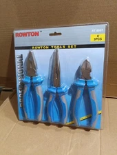 Plier Set 3 PCs, Combination, Long Nose And Side Cutter, All Three In One Set 