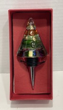 Christmas Tree Bottle Stopper New In Box Silver Multi-Color