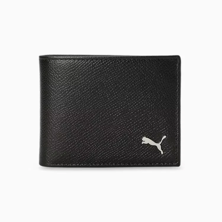 Cartera de cuero texturizado plegable Puma para hombre con logotipo de metal negra - Puma Original Foto 4 de 4