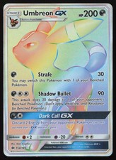 Umbreon GX 154/149 Arcobaleno Segreto Raro SM Set Base Pokemon Inglese quasi nuovo