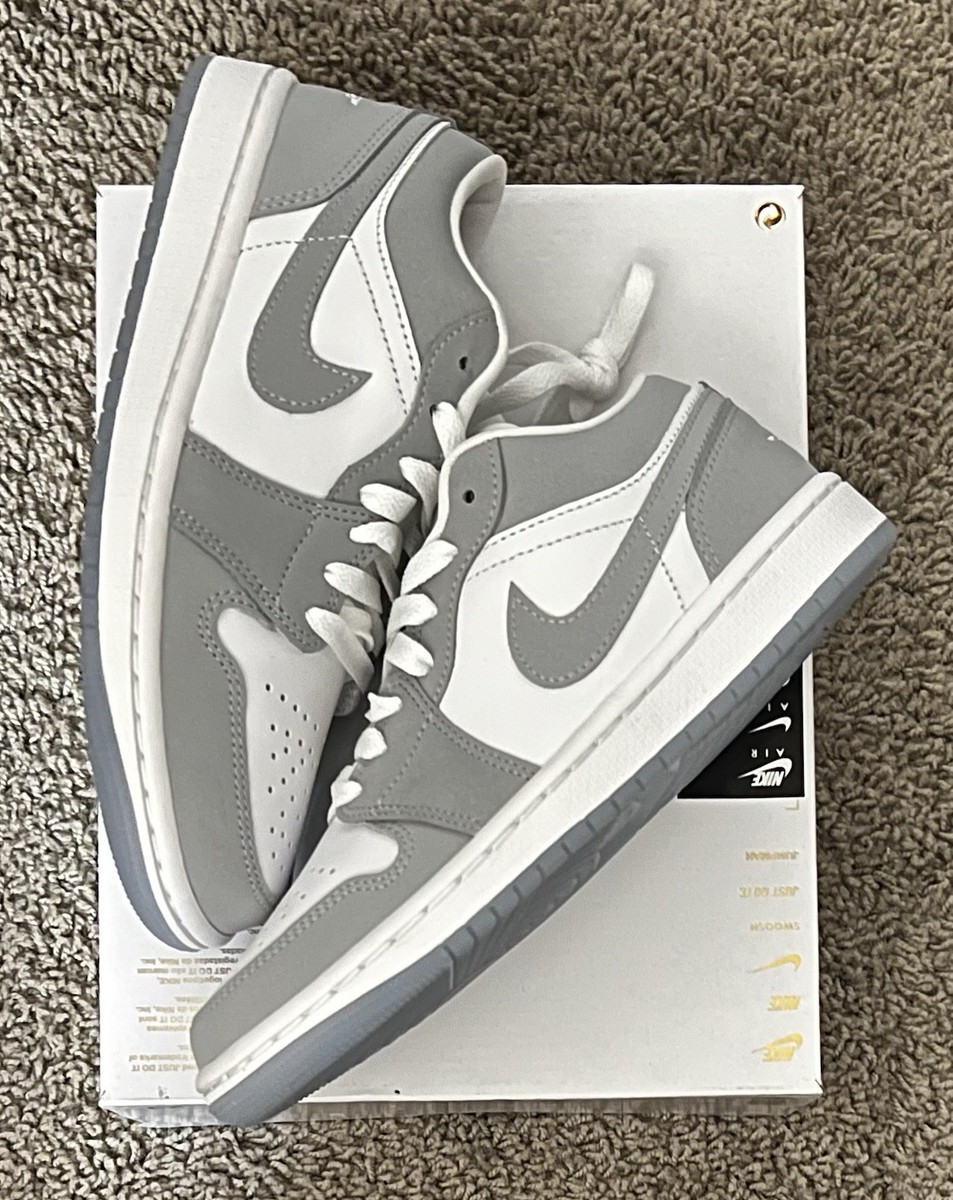 Size 5 - Jordan 1 Low White Wolf Grey W for sale online | eBay