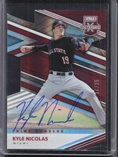 2020 Elite Extra Edition #61 Kyle Nicolas Prime Numbers A Die Cut Signatures /25