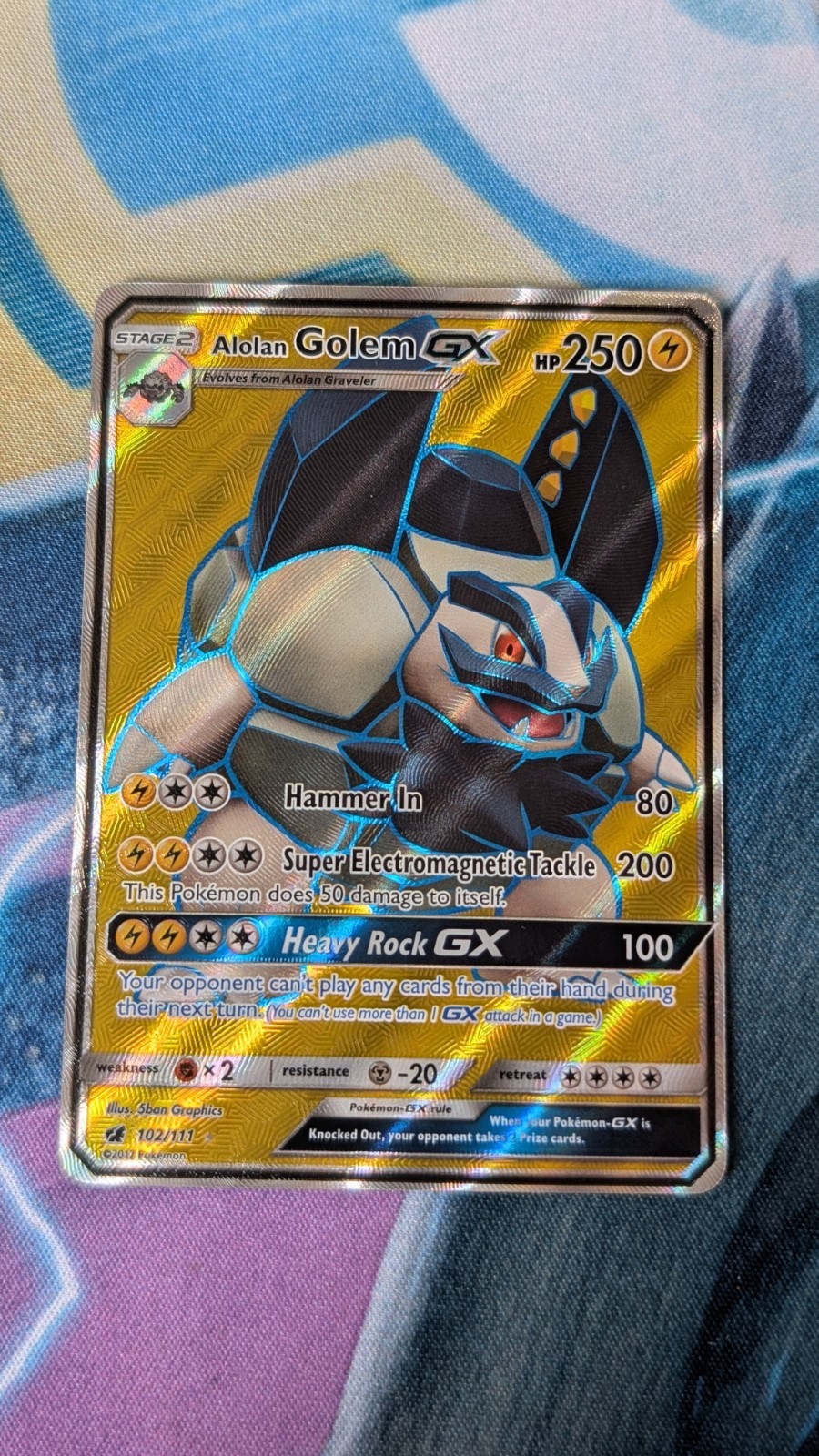 Alolan Golem GX 102/111 Crimson Invasion NM
