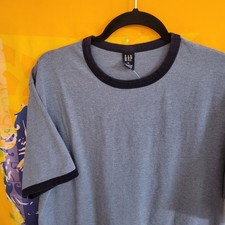 Vintage Y2k 00s 2004 XL Gap Ringer Blank Skater Indie Grunge VTG Hipster Preppy