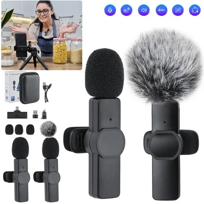 MARKENLOS Mikrofon Handy Mini Kabelloses Lavalier Mikrofon Tragbares Bluetooth Mikrofon