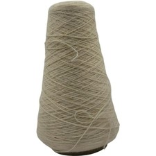 Vintage 1980s Acry Wool White Knitting Crochet Cone Yarn 2/24