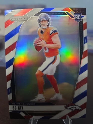2024 Panini Prizm - Rookies Bo Nix #309 Red White & Blue Prizm (RC)