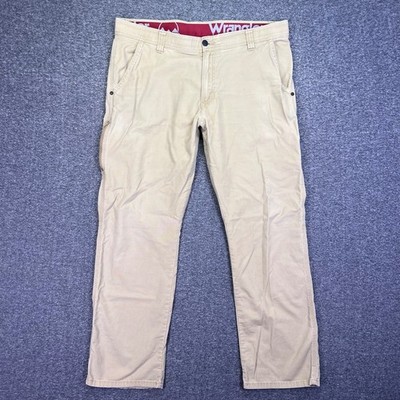 Wrangler ATG Utility Pants Mens 38x29 Tan Outdoor Hiking Stretch Canvas Cargo