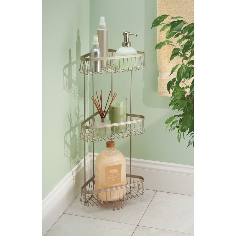 Corner Shower Caddy 3-Tier Metal Wire Bath Shelf Organizer Rust Resistant Steel