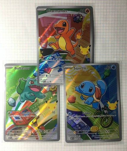 Mega Evolution Promo (MEP) set: Bulbasaur # 037/Charmander # 038 /Squirtle # 039