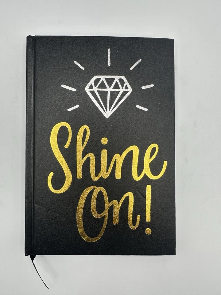 2-Pack Shine On! Hardcover Dotted Journal Notebook Set Black & Gold A5 - Image 2 of 4