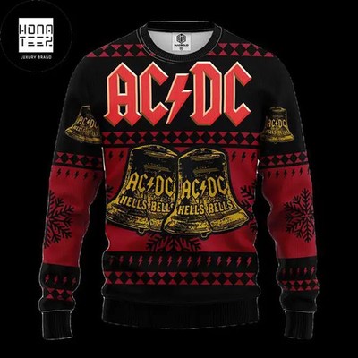 The Famous Music Band Black Hells Bells Red 2025 Ugly Christmas Sweater