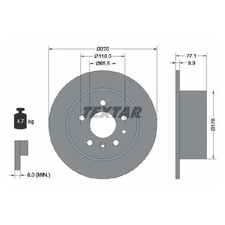 2x Bremsscheibe 26217862 hinten für Opel Calibra A C89 Vectra J89