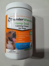 Thunder Wunders Calming Dog Chews Hemp Seed 60 soft chews Exp 05/2027 Free Ship
