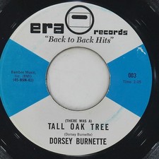 DORSEY BURNETTE Tall Oak Tree ERA 3 VG+ 45 RPM Country 7" Rock Jukebox