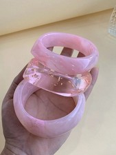 3pcs Multicolor Retro Acrylic Bangle Bracelet Set For Women