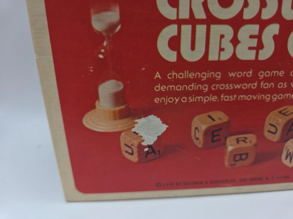 Scrabble Crossword Cubes Game -Complete- 1976 Selchow Righter - Wood Letter Dice - Image 2 of 4