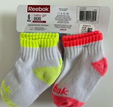 reebok baby girl socks 6 Pack