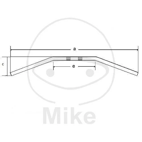 TRW MCL122SS Manillar de Acero Dragbar Medio 22mm Negro Con ABE Ancho 800 MM - Imagen 2 de 2