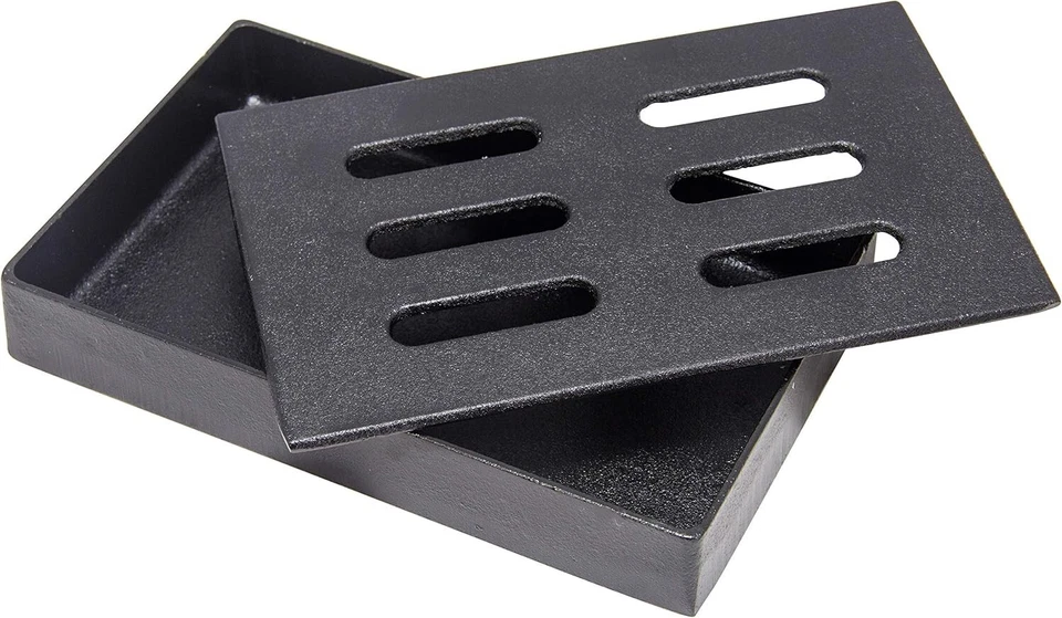 Durable Cast Iron Smoker Box for Enhanced Grilling - Fits 8 Inches of Chips - Image 3 of 4