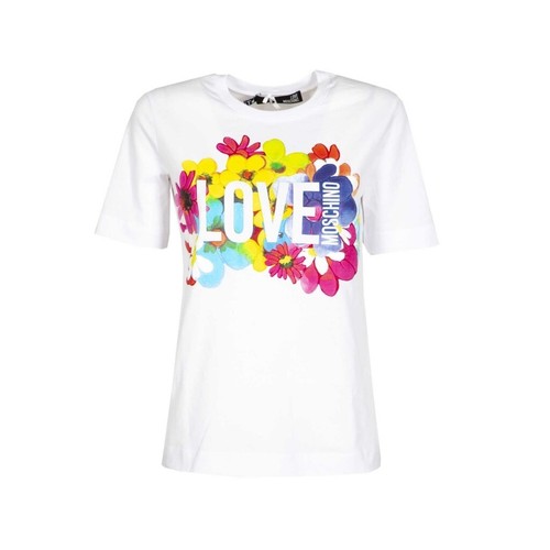 T-shirt moschino bianco da donna a manica corta con maxi stampa orsetto a  contrasto - MOSCHINO - Pavidas