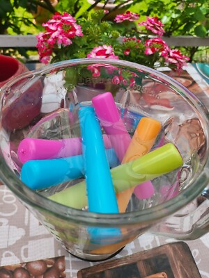12x Eiswürfel Sticks Kühl Akku Eissticks für Flaschen Cocktails Wiederverwendbar