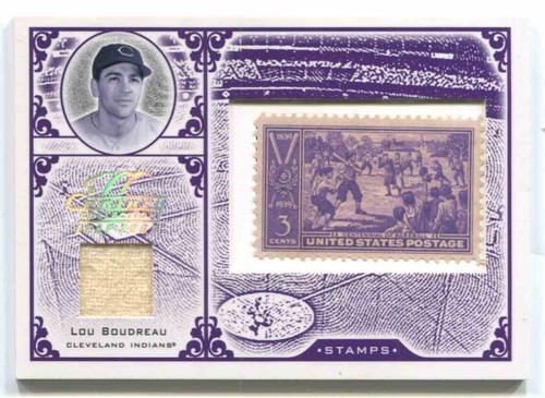 Sello del siglo hoja 2005 reliquia del centenario #60 indios Lou Boudreau 3/39 - Imagen 3 de 4